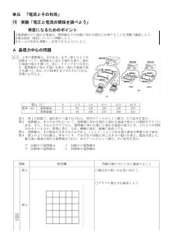 （学力向上問題集）　実験「電圧と電流の関係を調べよう」