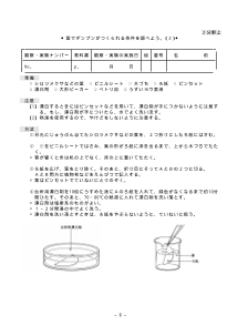 [実験観察ワークシート]葉でデンプンがつくられる条件を調べよう(２)