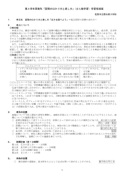 第４学年算数科「面積のはかり方と表し方」（少人数学習）学習指導案