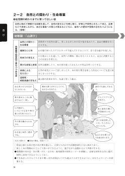 ２－２  自然との関わり・生命尊重（幼稚園：「山遊び」、小学校：生活科「たのしい あき いっぱい」） 