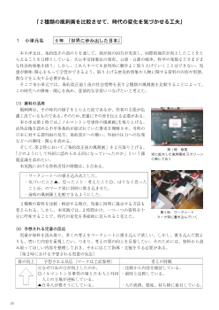 ２種類の風刺画を比較させて，時代の変化を気づかせる工夫