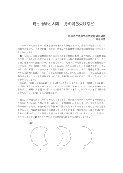 【身近な科学のお話 ４】―月と地球と太陽― 月の満ち欠けなど