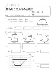 （うでだめシート5年）20　四角形と三角形の面積 ③