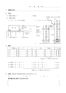 ［板書例］密度を測定して物体が何かを特定する