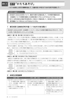 （事例1　小1）かたち あそび－ICT を活用した学びの蓄積を通して、  児童の思いや考えがつながる学びを目指して－