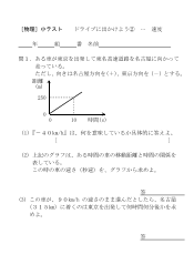 ［物理］小テスト　ドライブに出かけよう(2)･･･速度