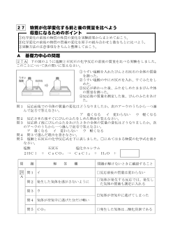 （学力向上問題集）　物質が化学変化する前と後の質量を比べよう