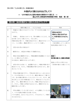 外側がよく燃えるのはどうして？―　ものの燃え方と空気の結合を関係付けて捉える―　授業記録④