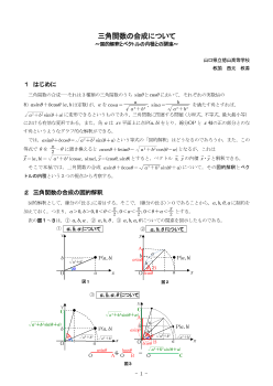 三角関数の合成について ～図的解釈とベクトルの内積との関連～