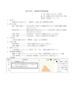 第５学年算数科学習指導案「面積の求め方を考えよう」－三角形の面積の求め方１－