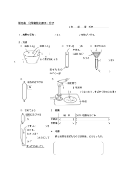 ［板書例］「化学変化と原子・分子」