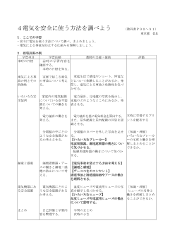 ４電気を安全に使う方法を調べよう