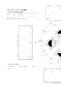 ［板書例］6月，9月，12月，3月の星座