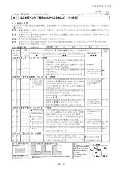 ［単元指導計画］（4年）９　広さを調べよう　［面積のはかり方と表し方］　（１１時間）