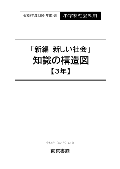 令和6年度（2024年度）「新編 新しい社会」（第3学年）知識の構造図