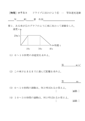 ［物理］小テスト　ドライブに出かけよう(6)･･･等加速度運動