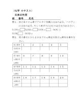 （化学 小テスト）  元素の性質