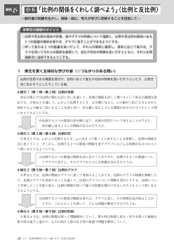 （事例6　小6）比例と反比例－教科書の問題を生かし、興味・関心、考えが学びに反映することを目指して－