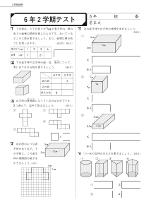 小学校算数２学期制用「期末評価テスト」６年２学期