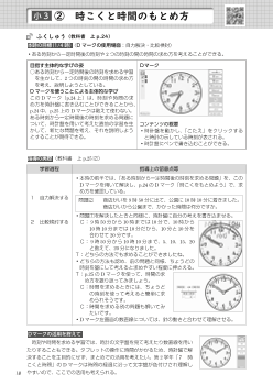 実践事例：（小3）②　時こくと時間のもとめ方