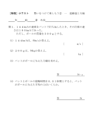 ［物理］小テスト　勢いをつけて楽しもう(2)･･･運動量と力積