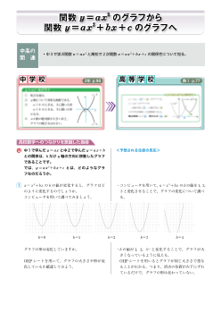 関数 y＝ax2 のグラフから関数 y＝ax2＋bx＋c のグラフへ