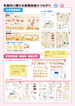 よく分かる！東京書籍 小▶中▶高　布製作のつながり