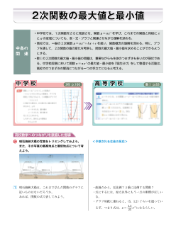 ２次関数の最大値と最小値