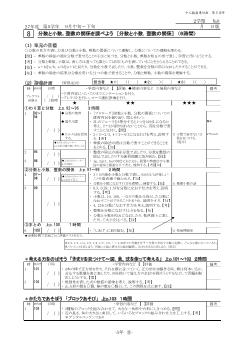 ［単元指導計画］（5年）８　分数と小数，整数の関係を調べよう　［分数と小数，整数の関係］　（６時間）　