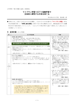 ４年理科「物の体積と温度」指導案２　マイプラン学習×ICT×協働学習で主体的に探究する子供を育てる