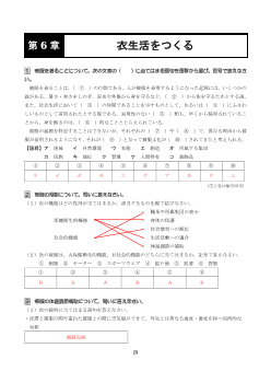 ［（311）家庭基礎 評価問題］第６章　衣生活をつくる【教師用】