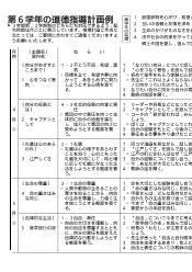 27年度用小学校道徳　年間指導計画作成資料第6学年