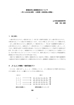 重複順列と重複組合せについて ～同じものを含む順列，二項定理・多項定理との関連～