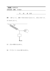 ［物理］小テスト　力の合成・分解，つり合い