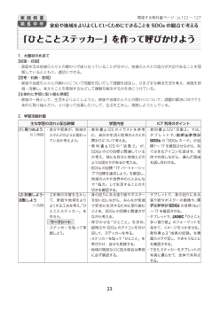 実践例８ 【第 6 学年】家庭や地域をよりよくしていくためにできることを SDGs の観点で考える「ひとことステッカー」を作って呼びかけよう