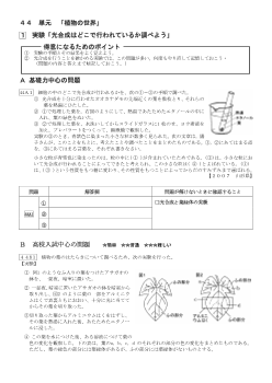 （学力向上問題集）　実験「光合成はどこで行われているか調べよう」