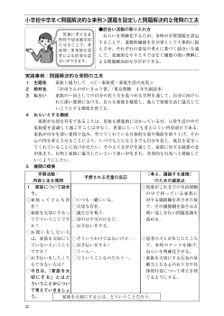 （実践提案）小学校中学年　・問題解決的な事例（課題を設定した問題解決的な発問の工夫）