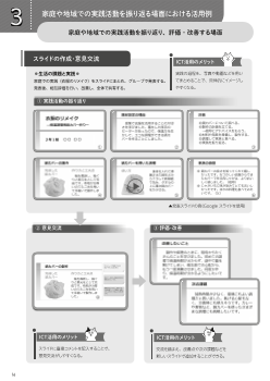 （事例編）3　家庭や地域での実践活動を振り返る場面における活用例