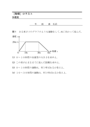 ［物理］小テスト　加速度