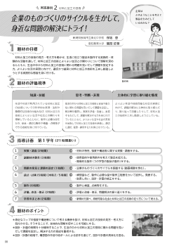 （実践事例2）材料と加工の技術企業のものづくりのサイクルを生かして，身近な問題の解決にトライ！