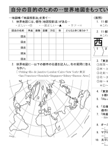 [地理]世界地図の地図投影法