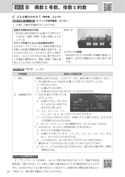 実践事例：（小5）⑧　偶数と奇数、倍数と約数