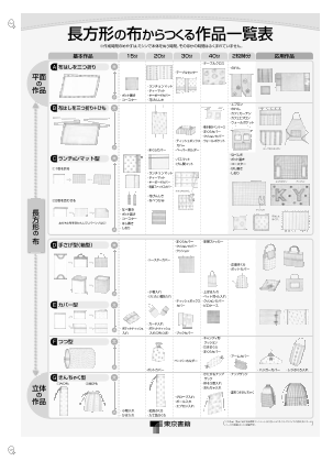 長方形の布からつくる作品【基本作品のつくり方】