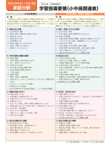 平成24年度「新しい技術・家庭 家庭分野」学習指導要領（小中高関連表）|東書Eネット