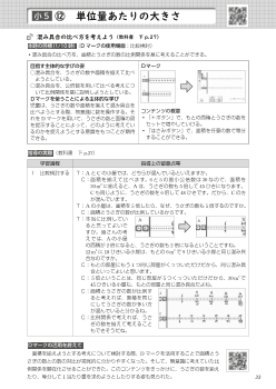 実践事例：（小5）⑫　単位量あたりの大きさ（下 p.27、1/10）