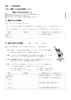 （学力向上問題集）　観察「火山灰を観察しよう」