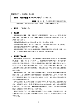 《養護教諭が行う授業実践》３ 回の食事でパワーアップ（小学校5年／食に関する指導）