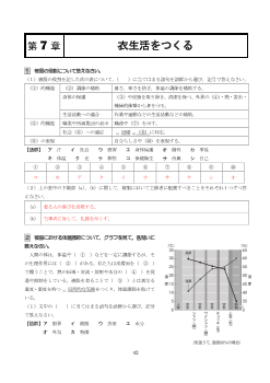 ［（307）家庭総合 評価問題］第７章　衣生活をつくる【教師用】