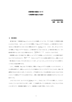 対数関数の極限について～分数関数の極限との比較～