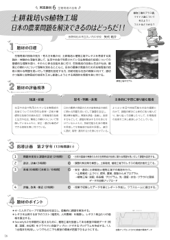 （実践事例6）生物育成の技術土耕栽培 VS 植物工場 日本の農業問題を解決できるのはどっちだ！！